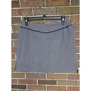 Requirements Skort Black White Striped Women Size 16 Pinstripe